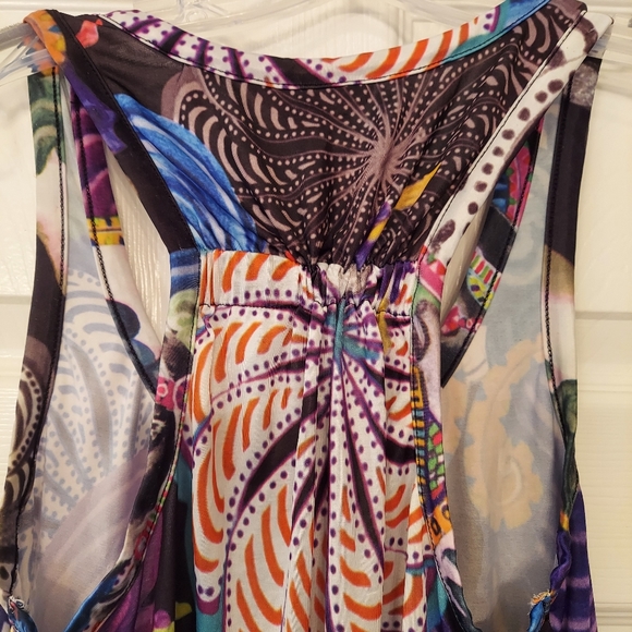 Ted Baker London Racerback Black Abstract Horse Circus Print Tank Top sz 3 US M - Picture 7 of 7